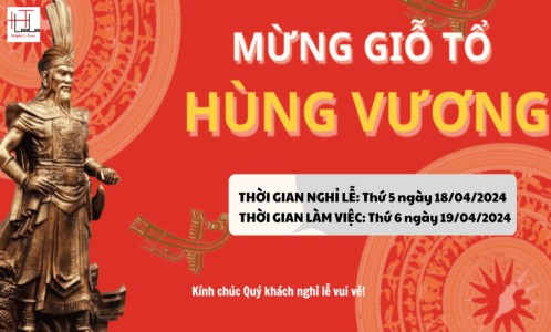 CÔNG TY LUẬT TNHH HT LEGAL VN THÔNG BÁO LỊCH NGHỈ LỄ GIỖ TỔ HÙNG VƯƠNG 2024 (CÔNG TY LUẬT UY TÍN TẠI TP HỒ CHÍ MINH, VIỆT NAM)